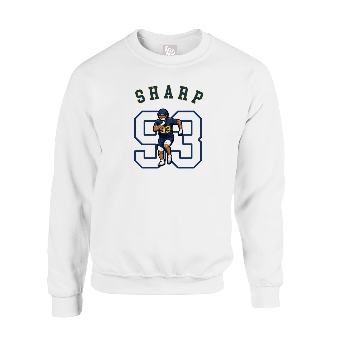 Fleece Crew — Shirsey Arch in White