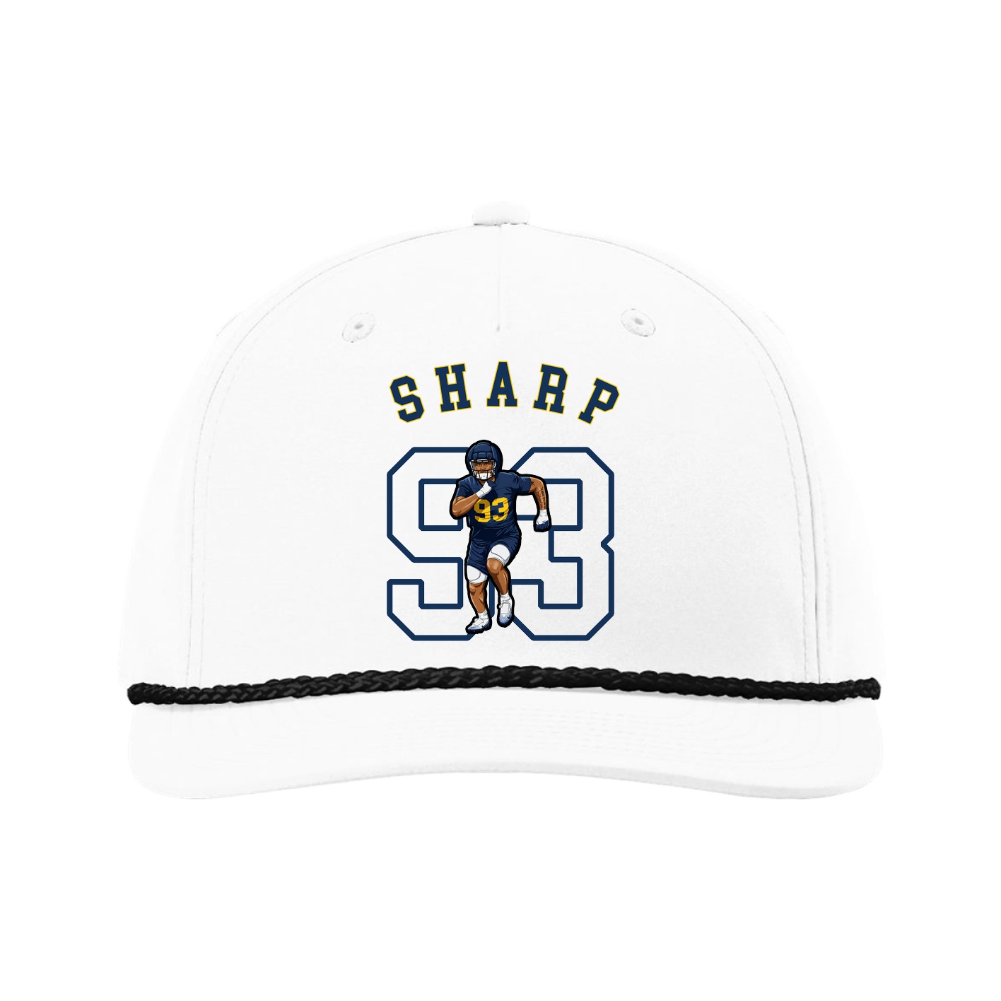 Five-Panel Classic Rope Cap — Shirsey Arch in White