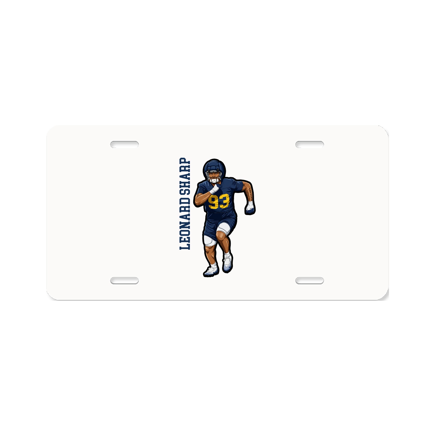 License Plate — Name Vertical in Classic
