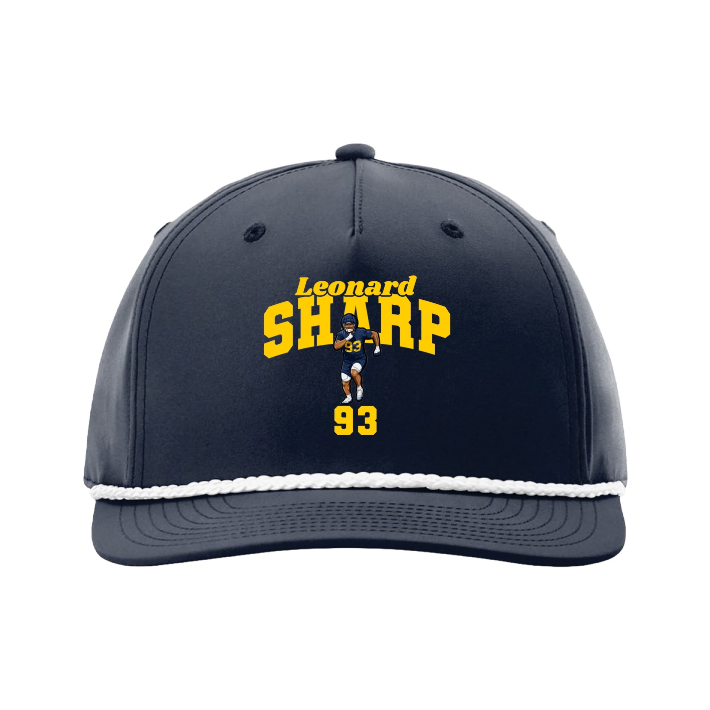 Five-Panel Classic Rope Cap — Signature Arch in Navy