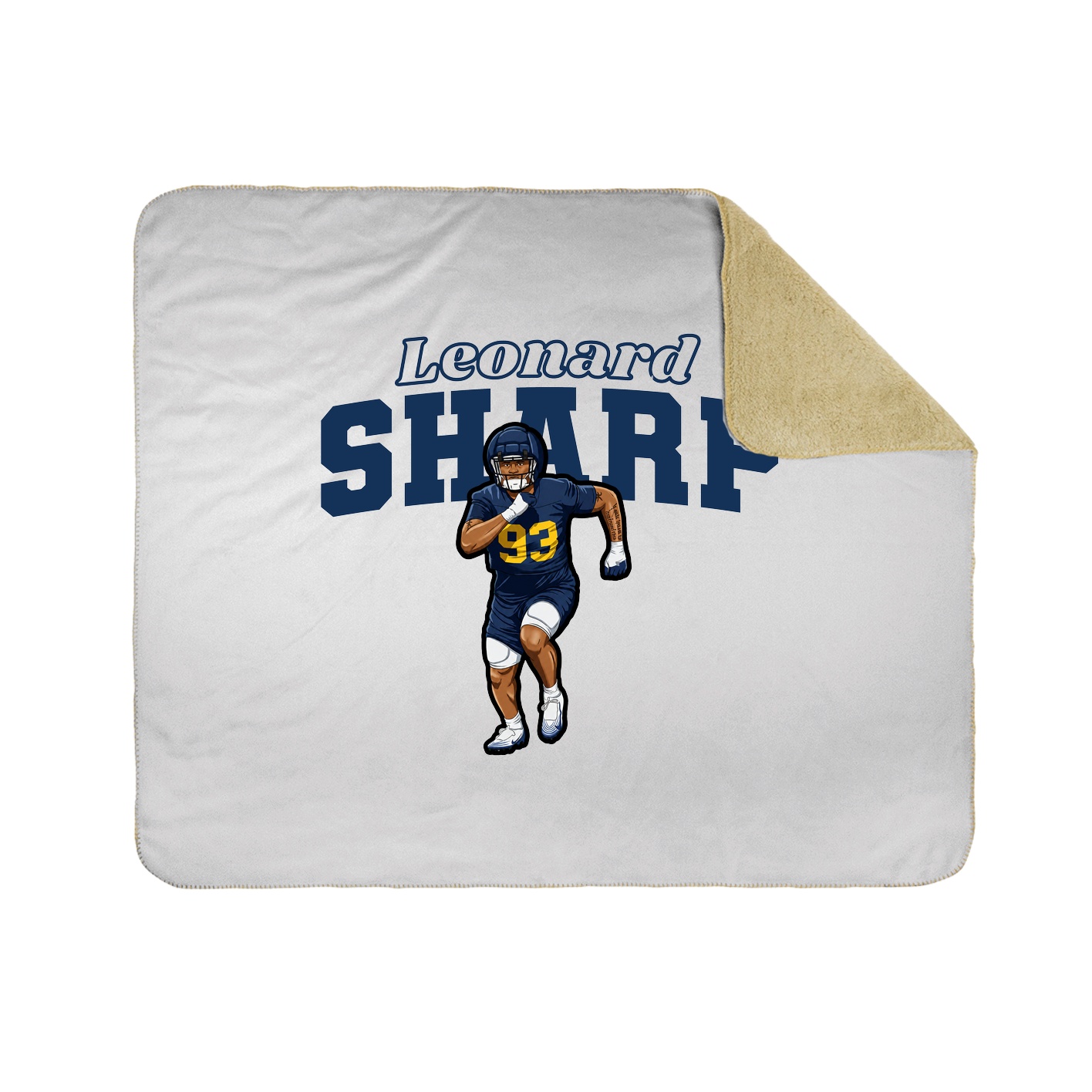 Throw Blanket — Name Arch in White
