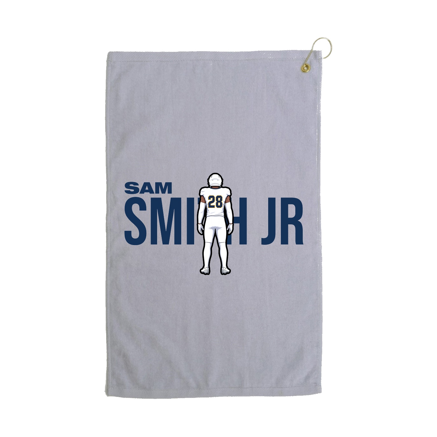 Golf Towel — Player Name in Grey