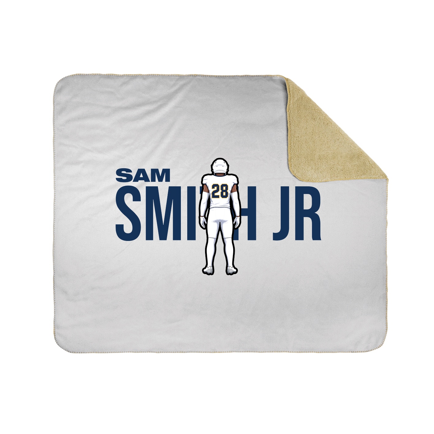 Throw Blanket — Player Name in White