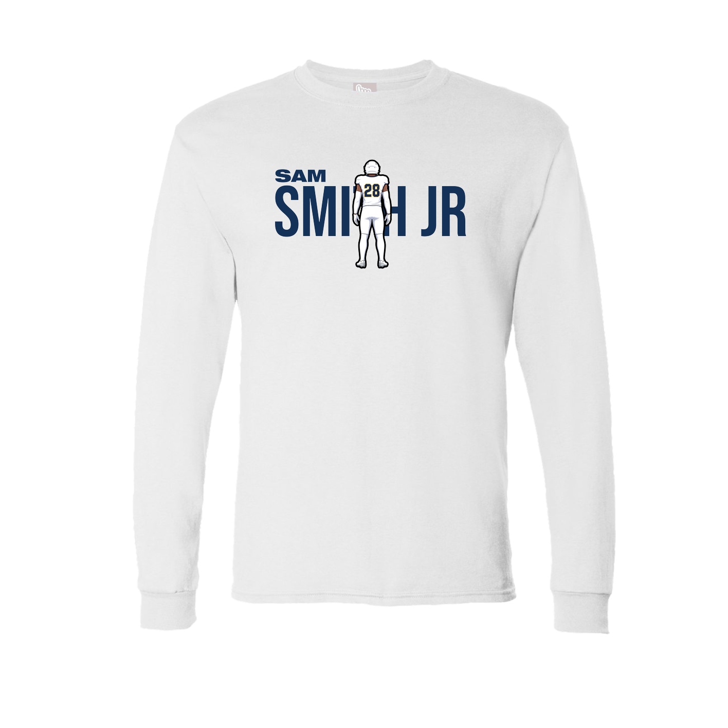 Long Sleeve Tee — Player Name in White