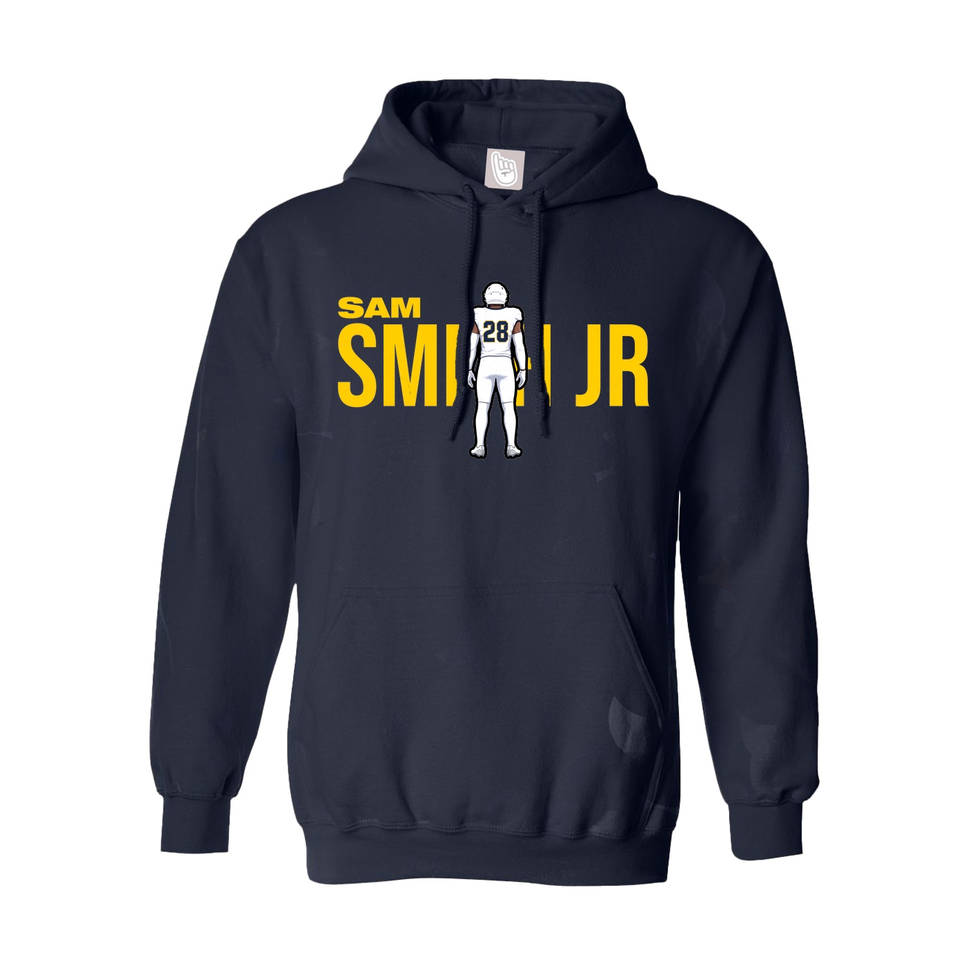 Youth Hoodie — Player Name in Navy