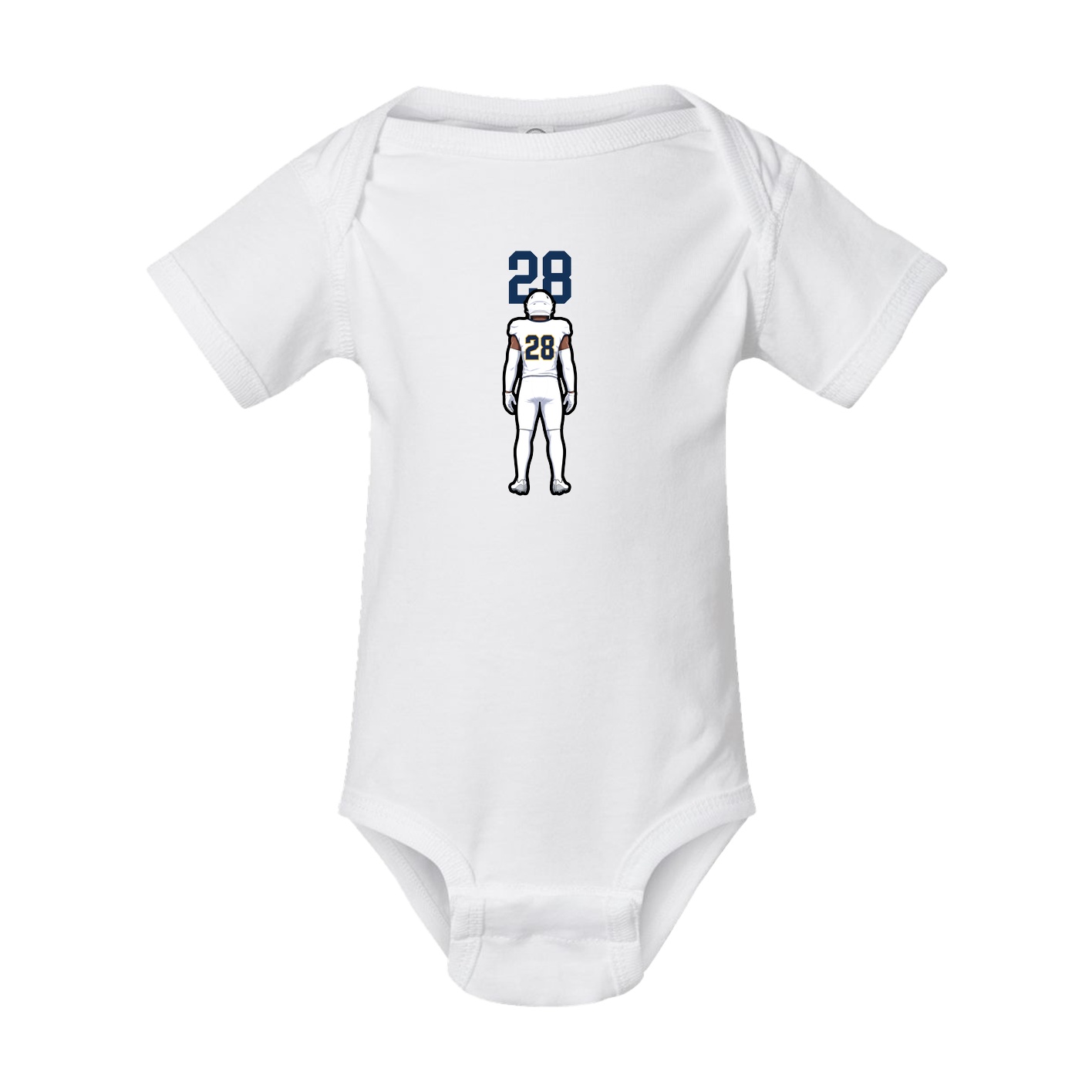 Baby Onesie — Number Top in White