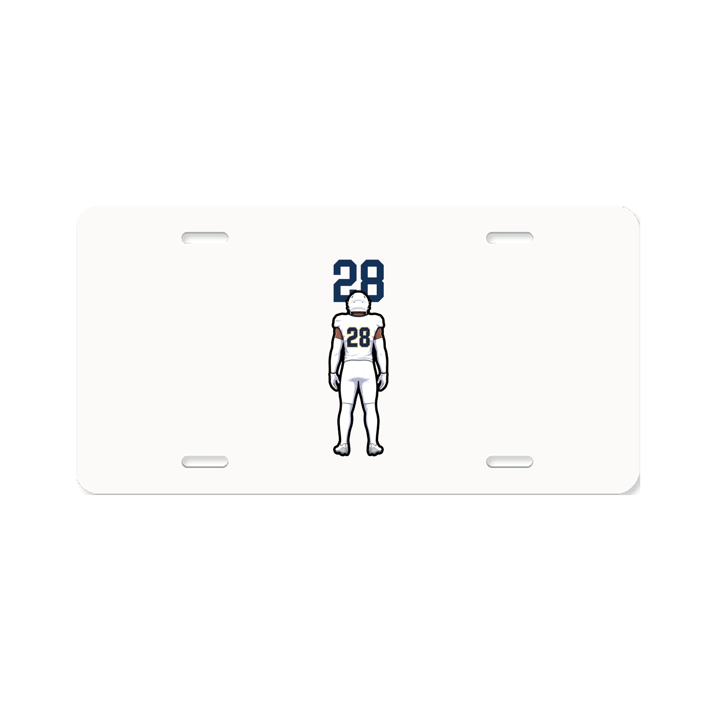 License Plate — Number Top in Classic