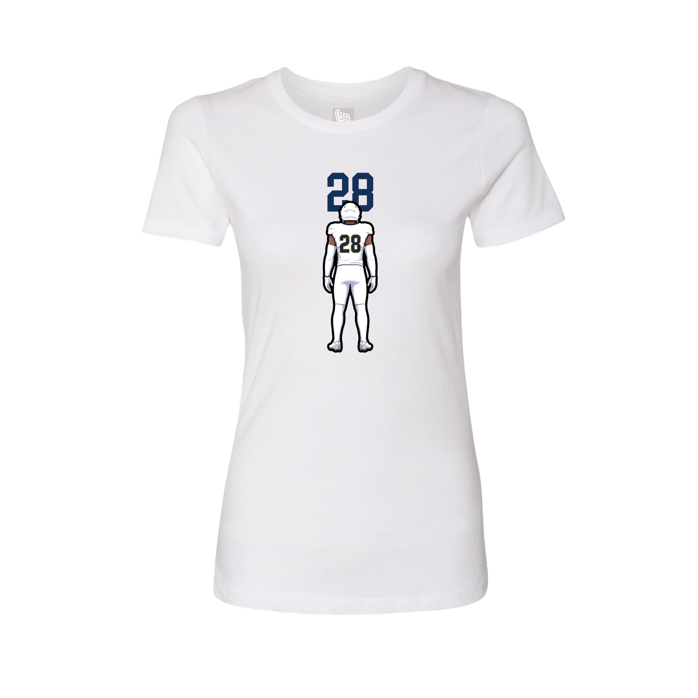 Fitted Women's Tee — Number Top in White