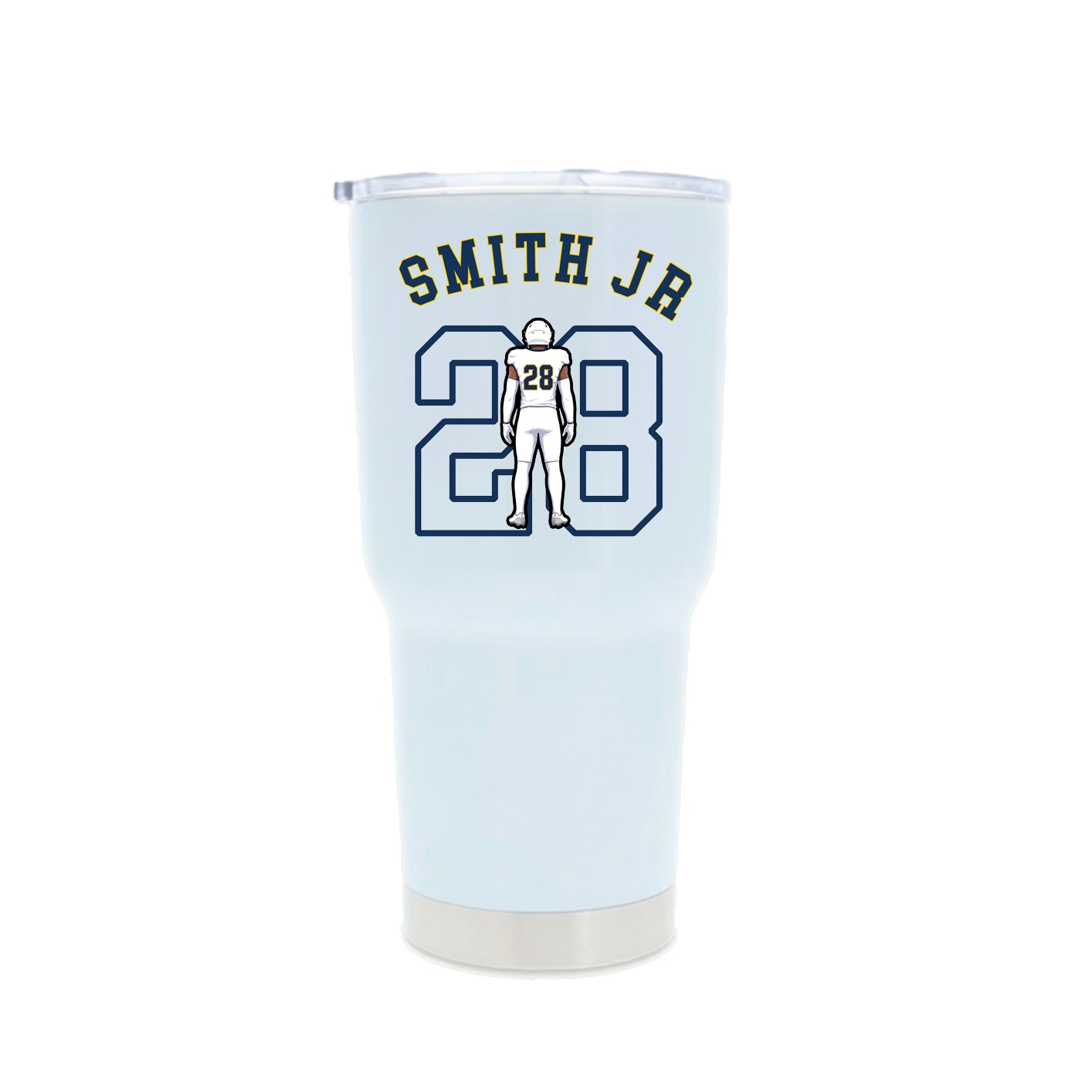 30oz Stainless Steel Tumbler — Shirsey Arch in White