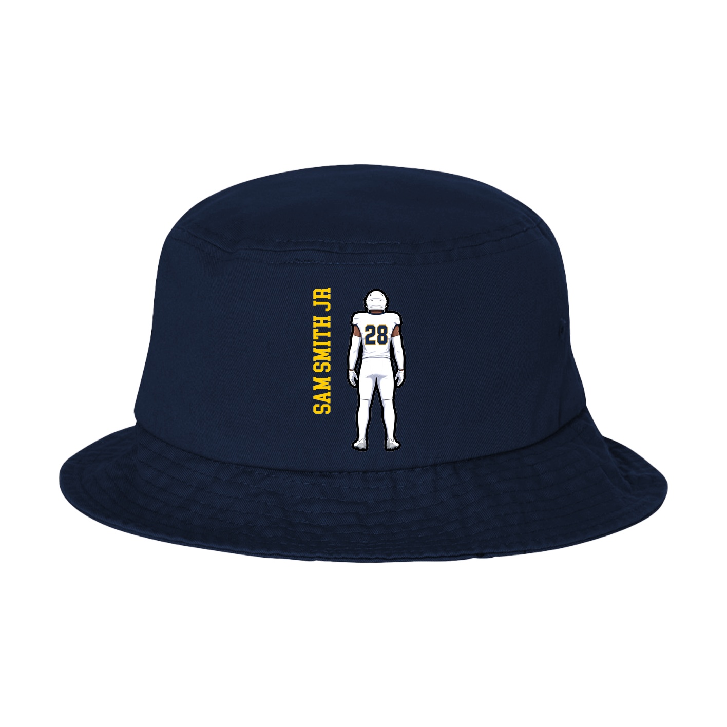 Bucket Cap — Name Vertical in Navy