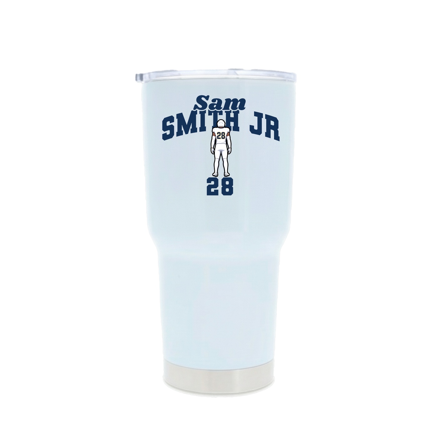 30oz Stainless Steel Tumbler — Signature Arch in White