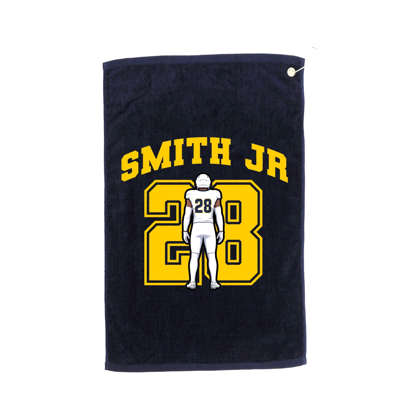 Golf Towel — Number in Navy