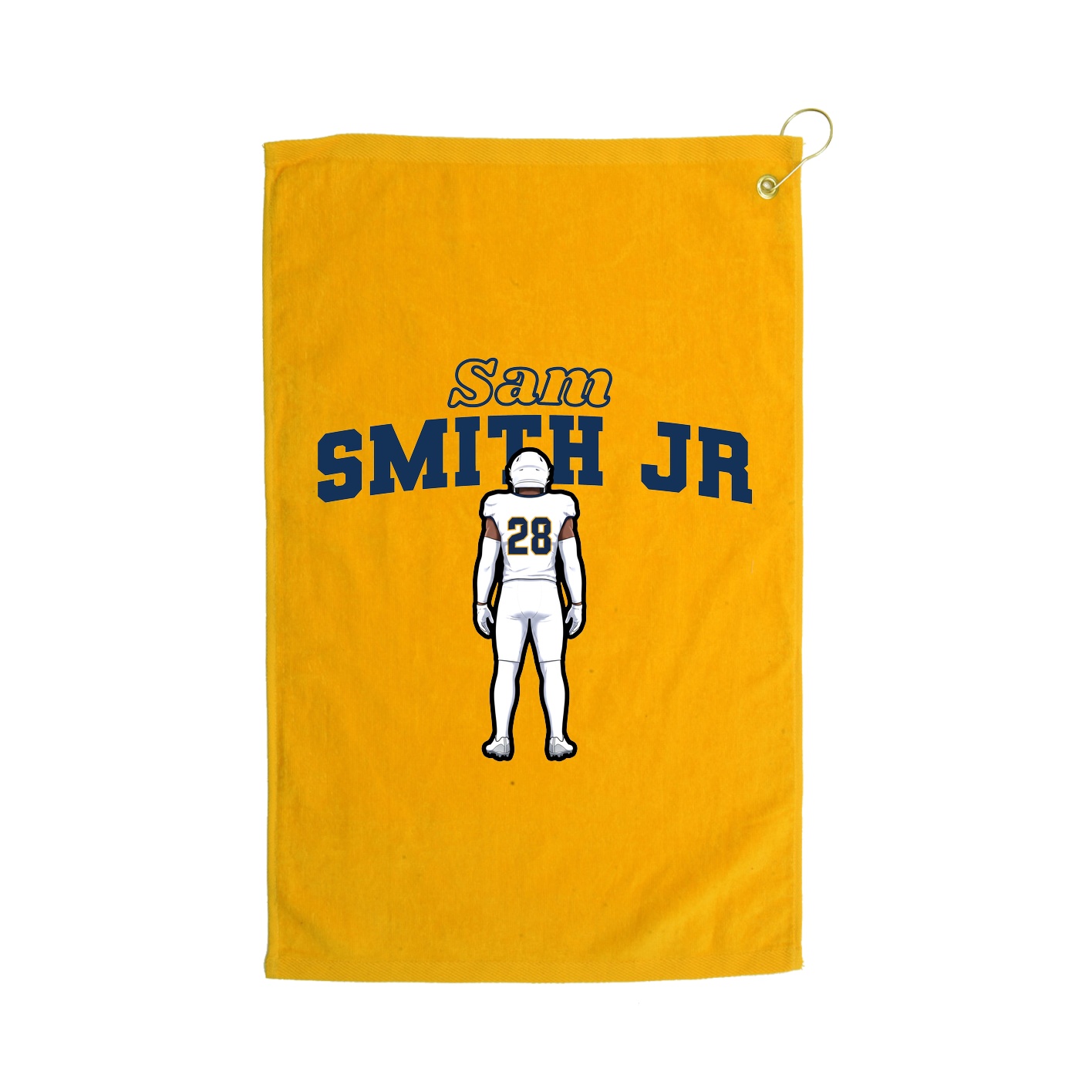 Golf Towel — Name Arch in Gold