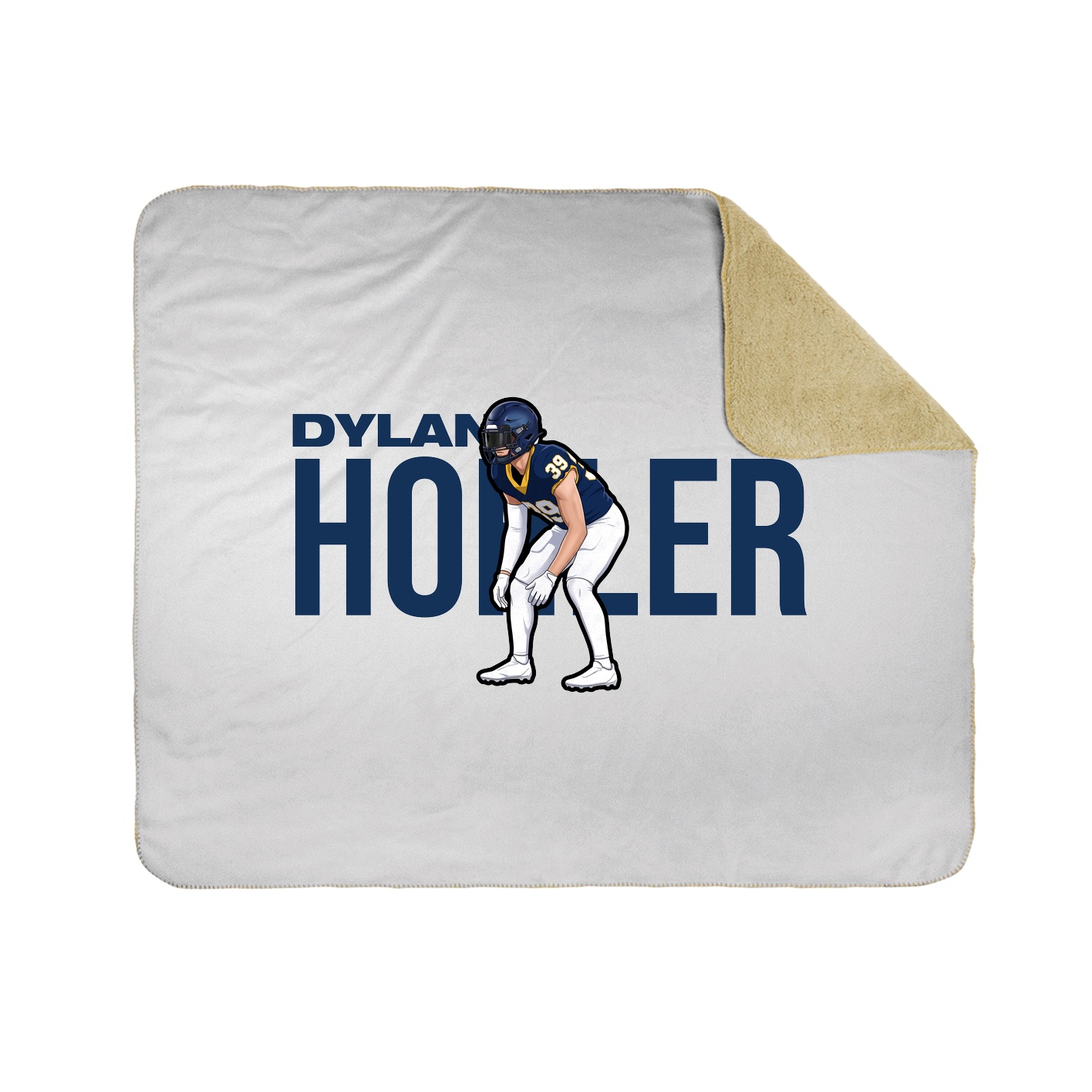 Throw Blanket — Player Name in White
