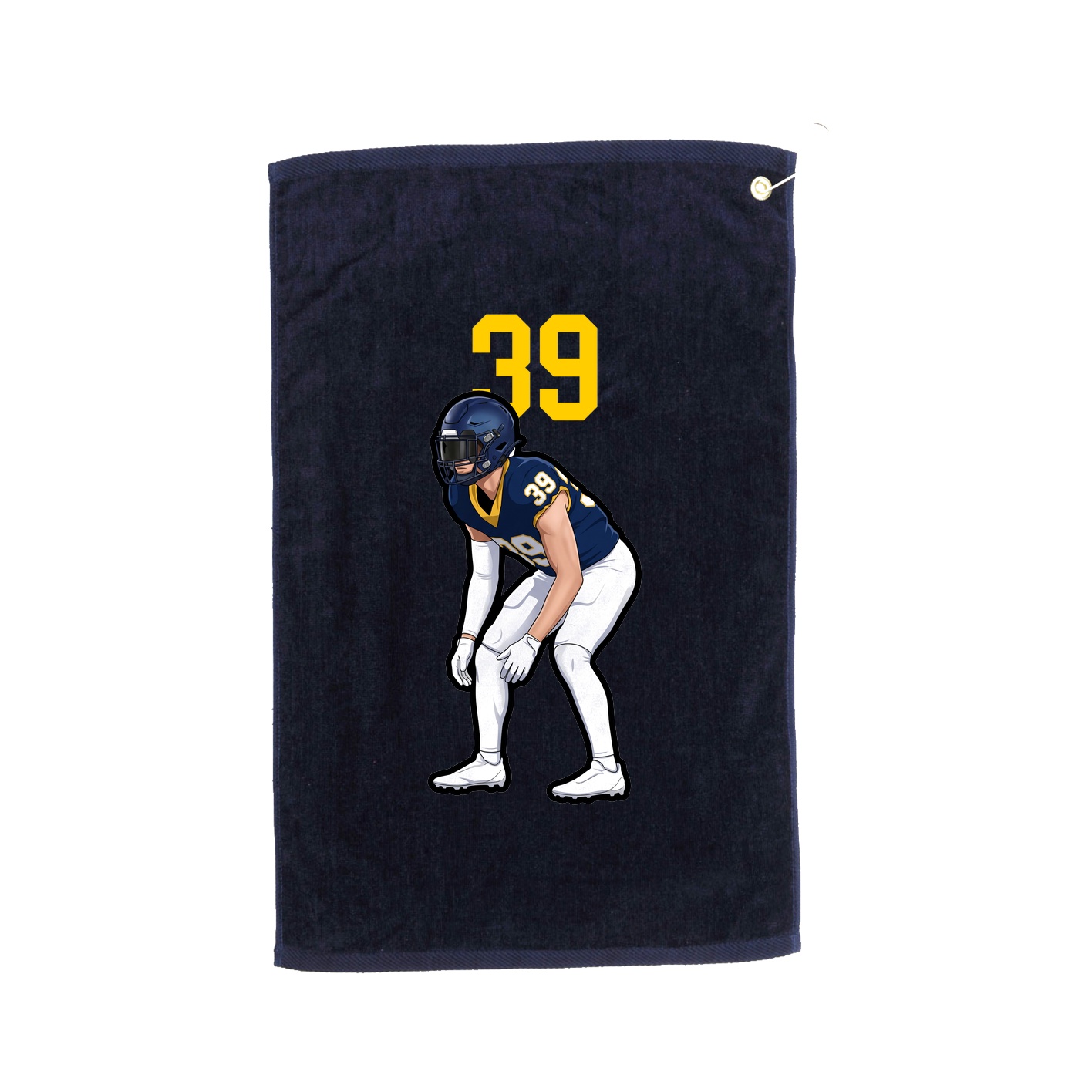 Golf Towel — Number Top in Navy