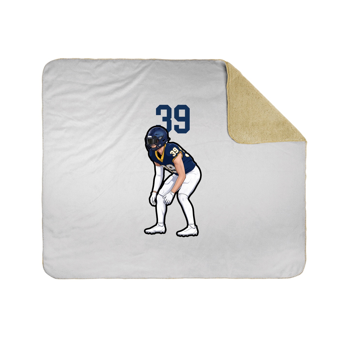 Throw Blanket — Number Top in White