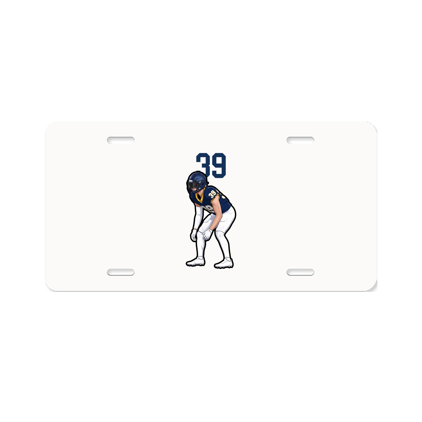 License Plate — Number Top in Classic