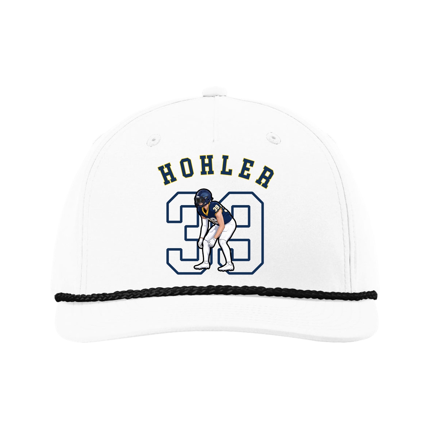 Five-Panel Classic Rope Cap — Shirsey Arch in White
