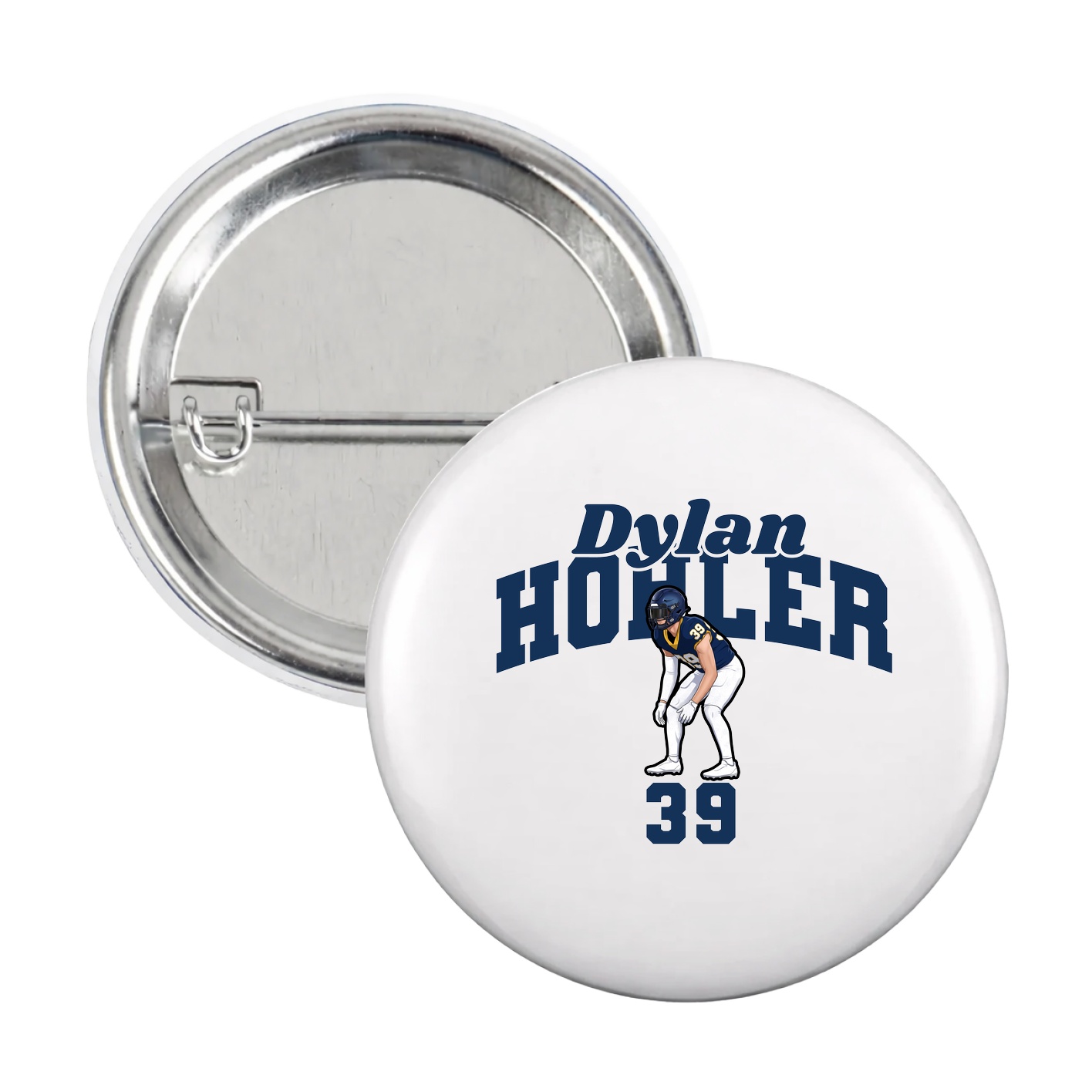 Game Day Button — Signature Arch in White