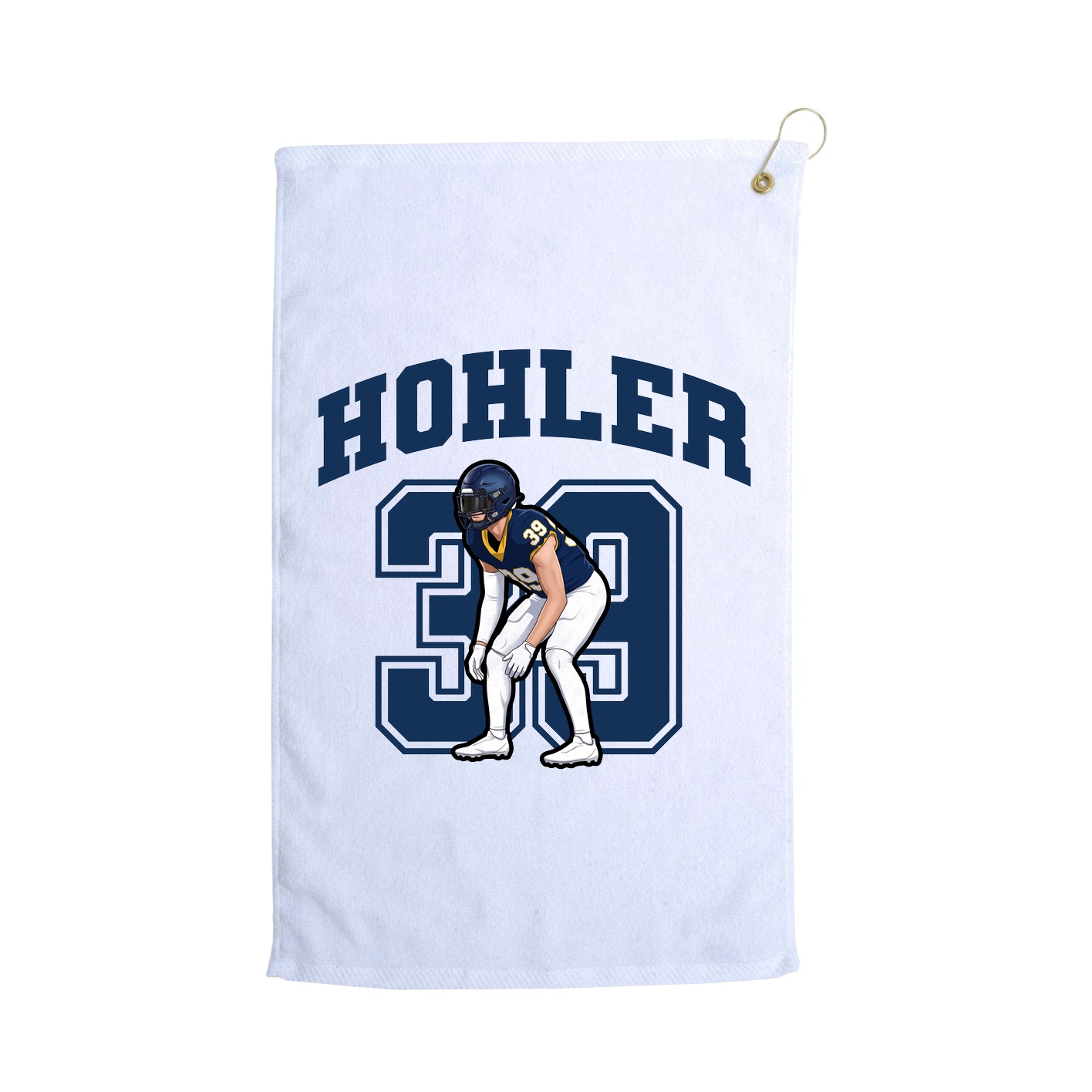 Golf Towel — Number in White