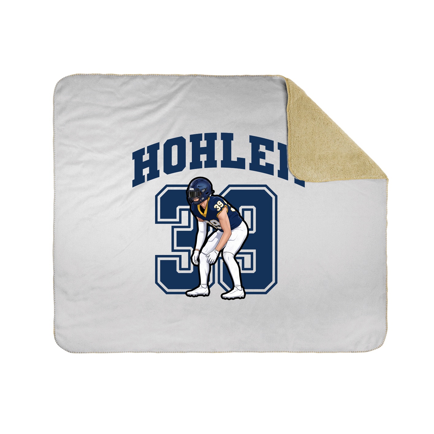 Throw Blanket — Number in White