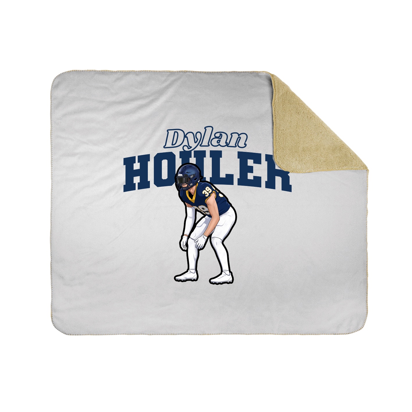 Throw Blanket — Name Arch in White
