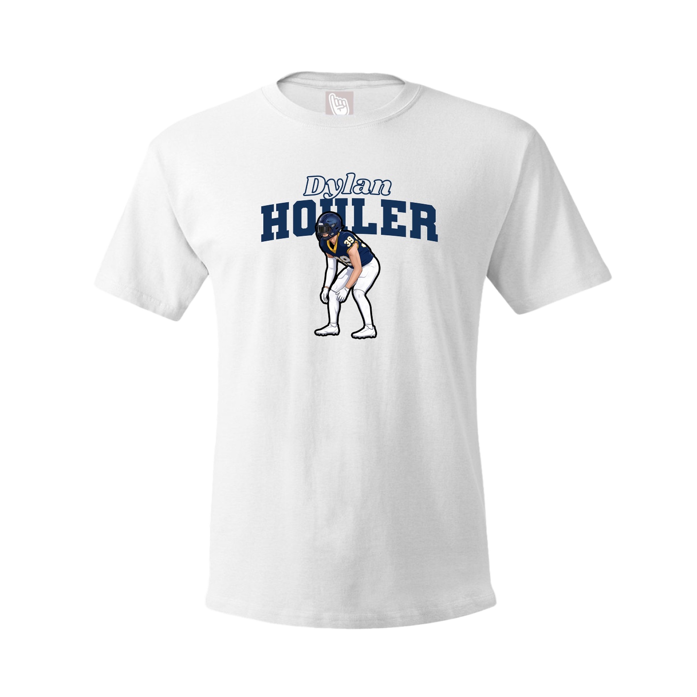 Youth Tee — Name Arch in White