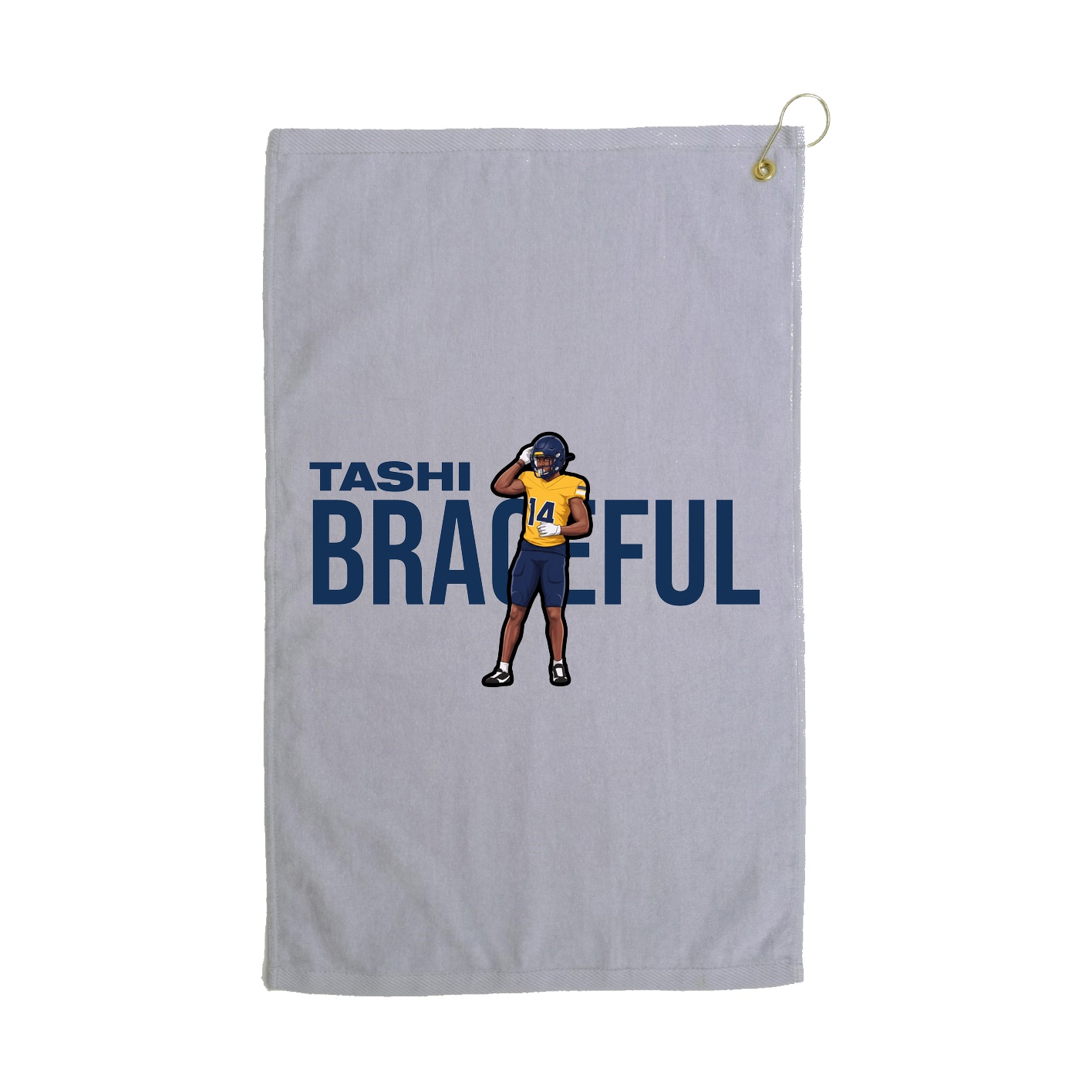 Golf Towel — Player Name in Grey