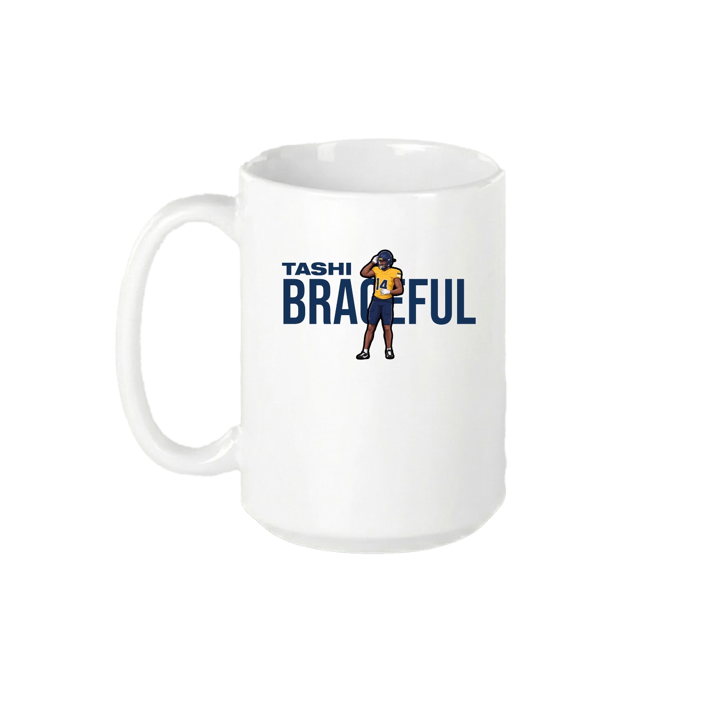 15oz Coffee Mug — Player Name in White