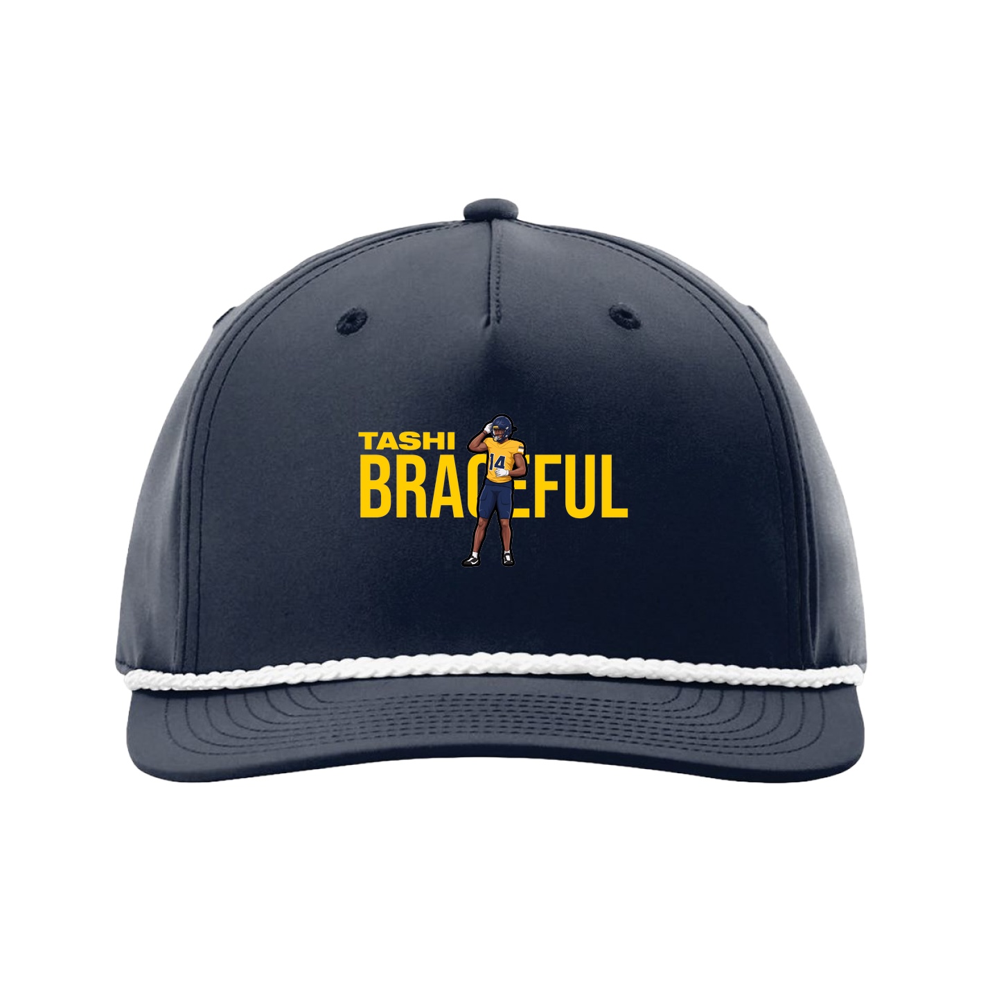 Five-Panel Classic Rope Cap — Player Name in Navy
