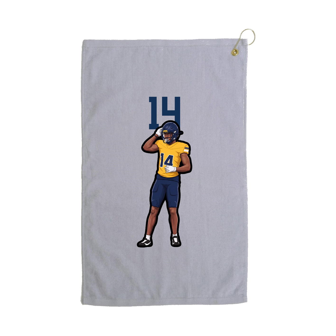 Golf Towel — Number Top in Grey