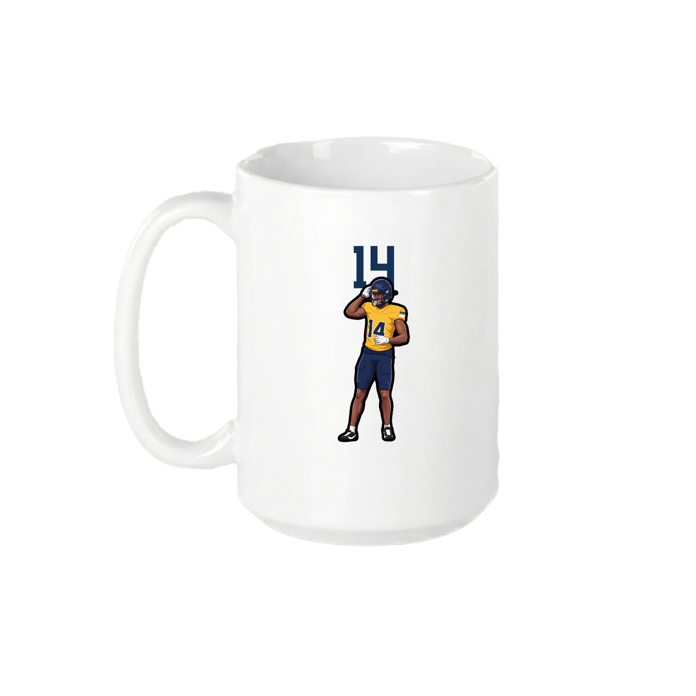 15oz Coffee Mug — Number Top in White