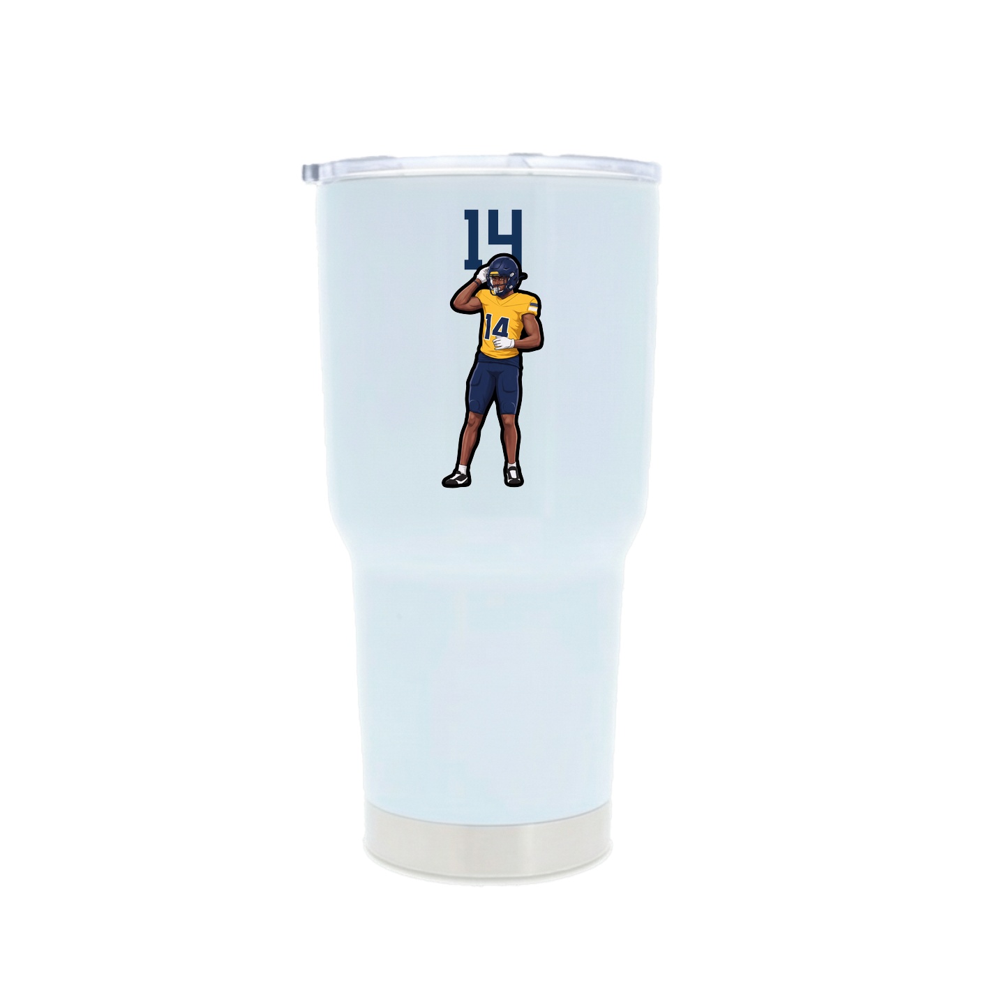 30oz Stainless Steel Tumbler — Number Top in White