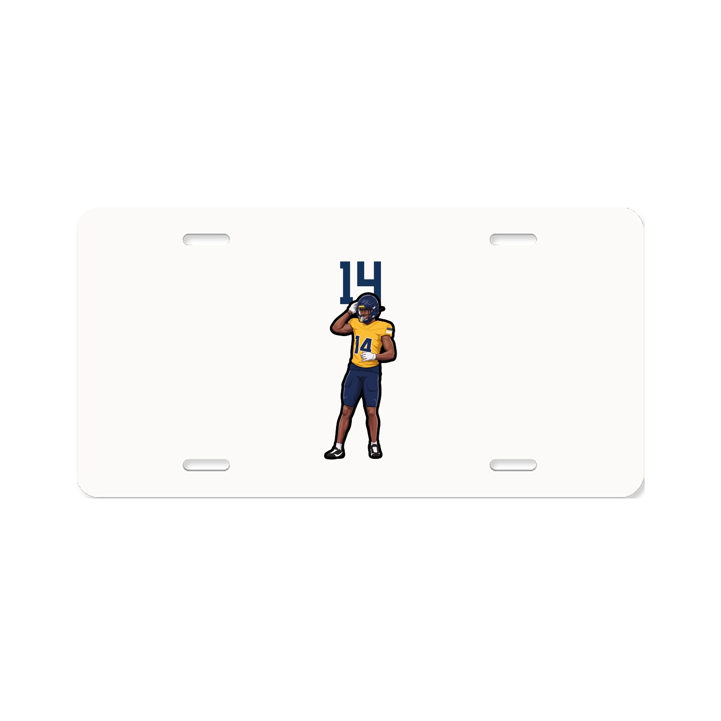 License Plate — Number Top in Classic