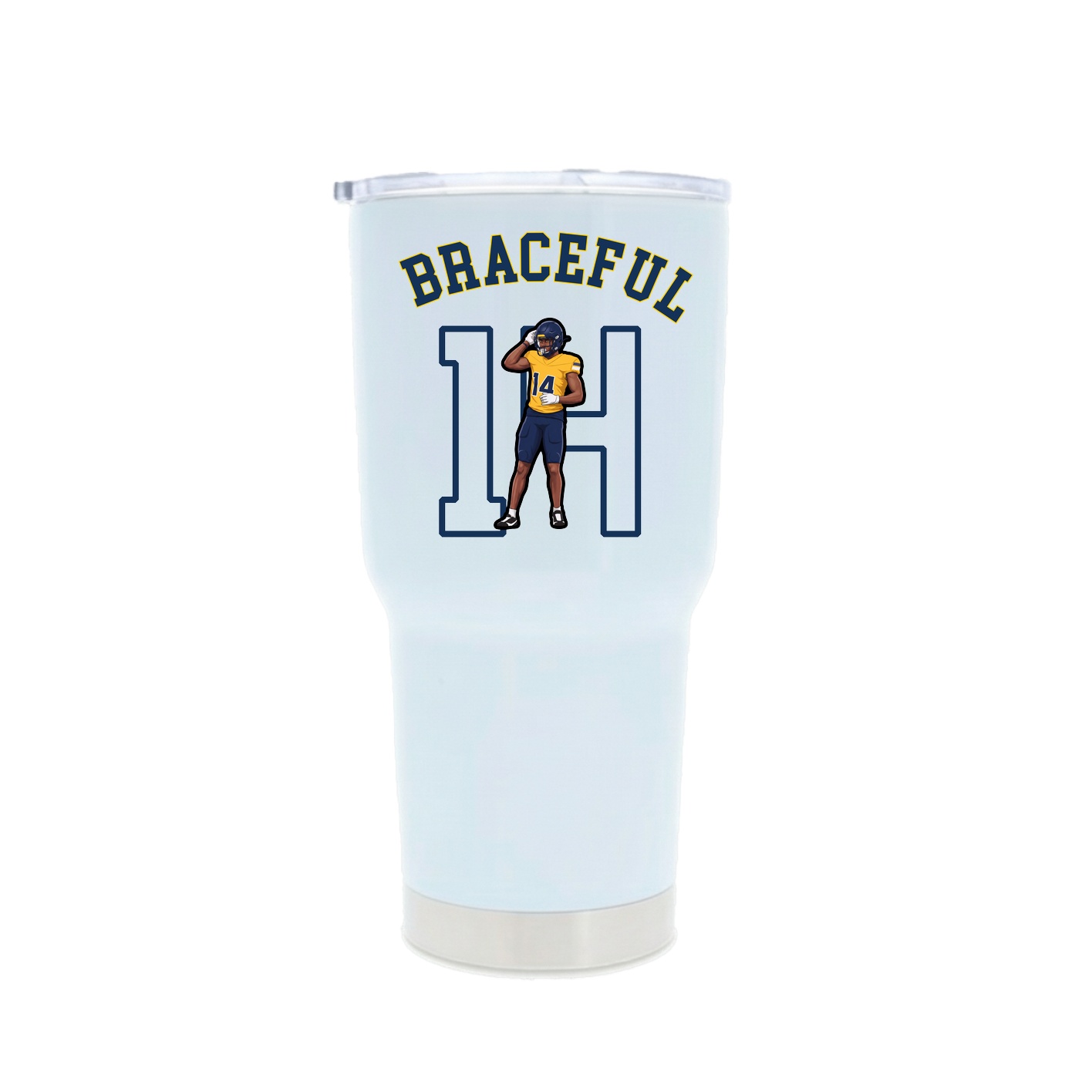 30oz Stainless Steel Tumbler — Shirsey Arch in White