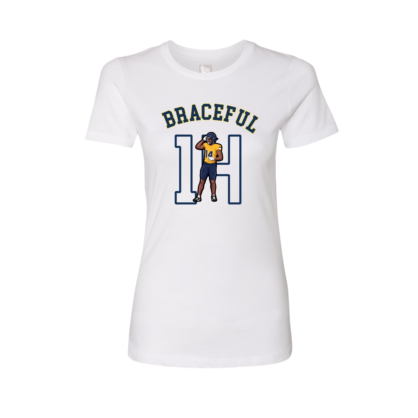 Fitted Women's Tee — Shirsey Arch in White