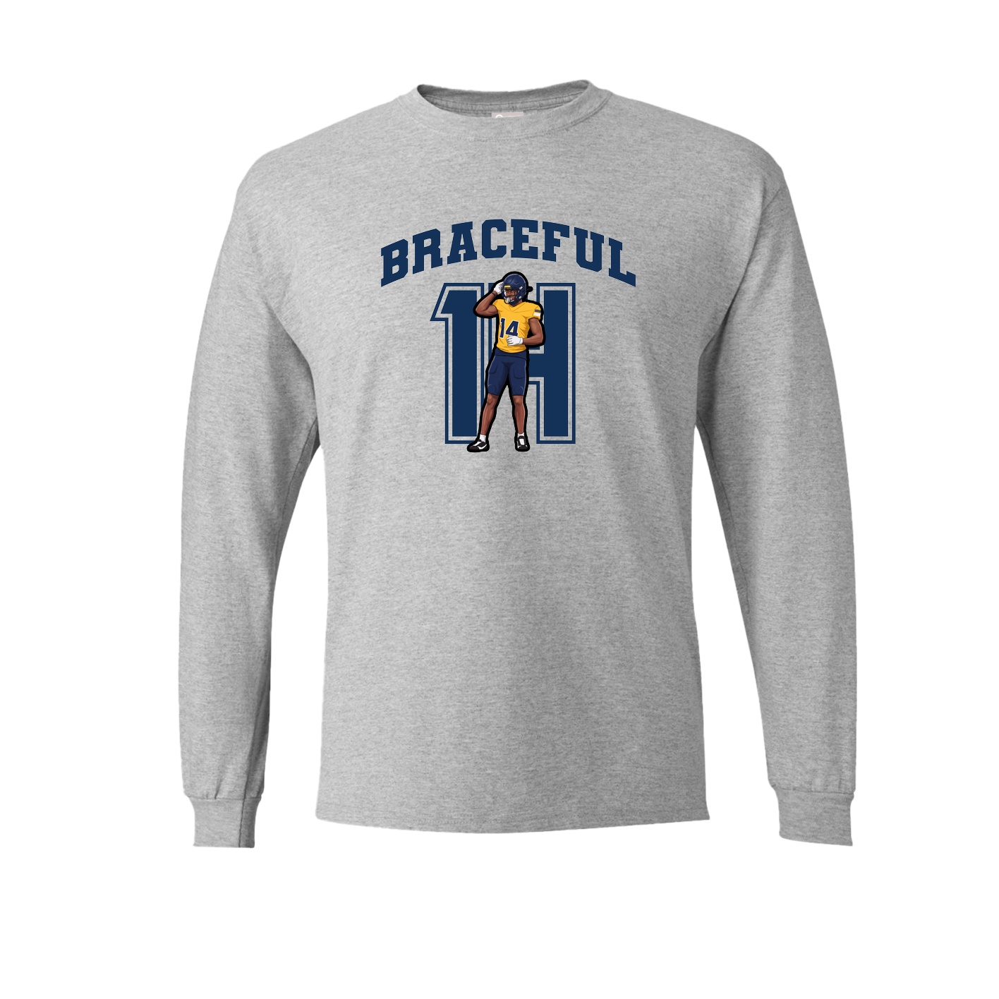 Long Sleeve Tee — Number in Grey