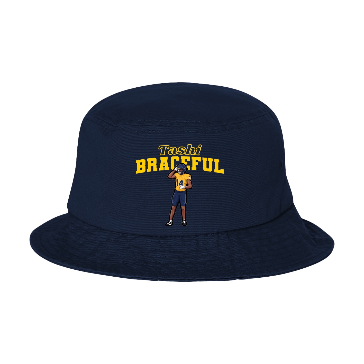 Bucket Cap — Name Arch in Navy