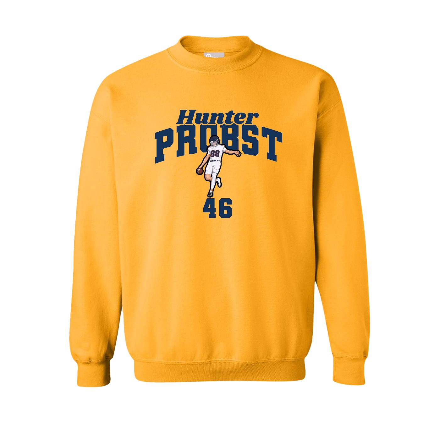 Fleece Crew — Signature Arch in Gold