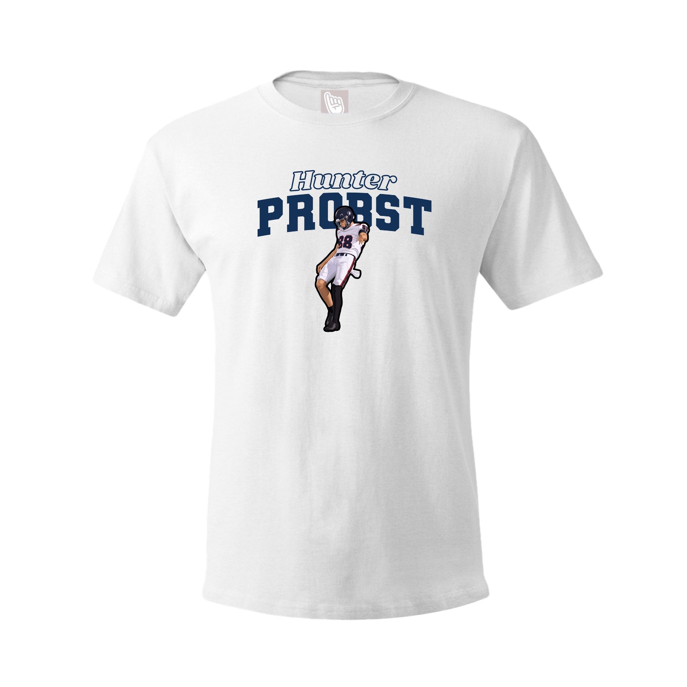 Youth Tee — Name Arch in White