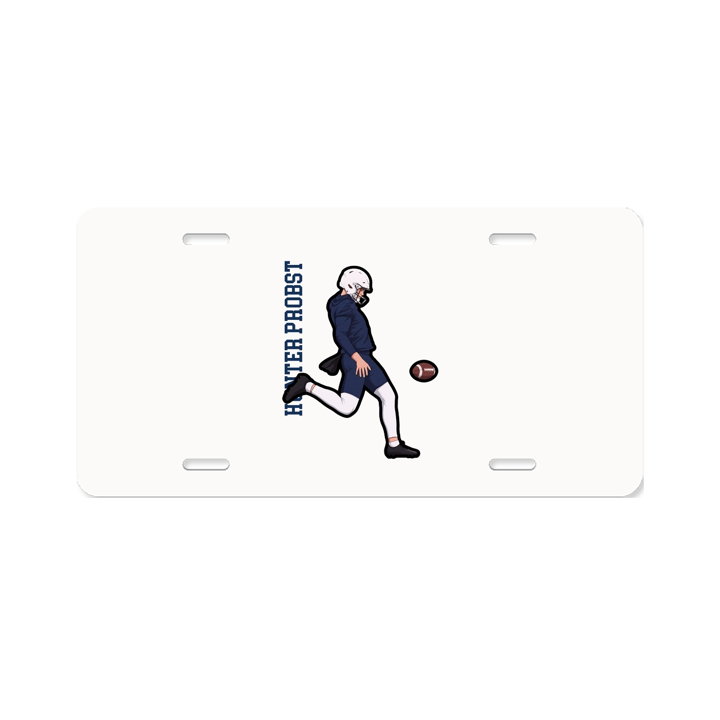 License Plate — Name Vertical in Classic