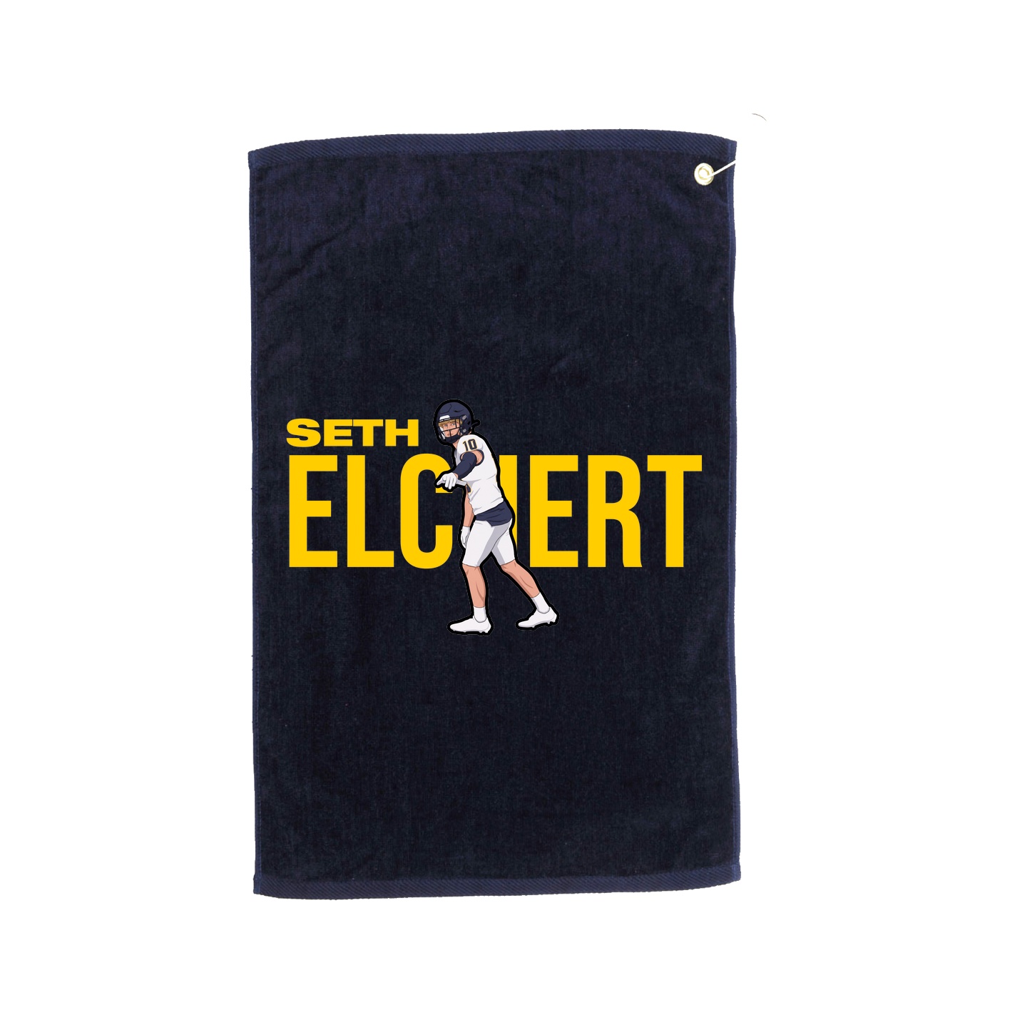 Golf Towel — Player Name in Navy