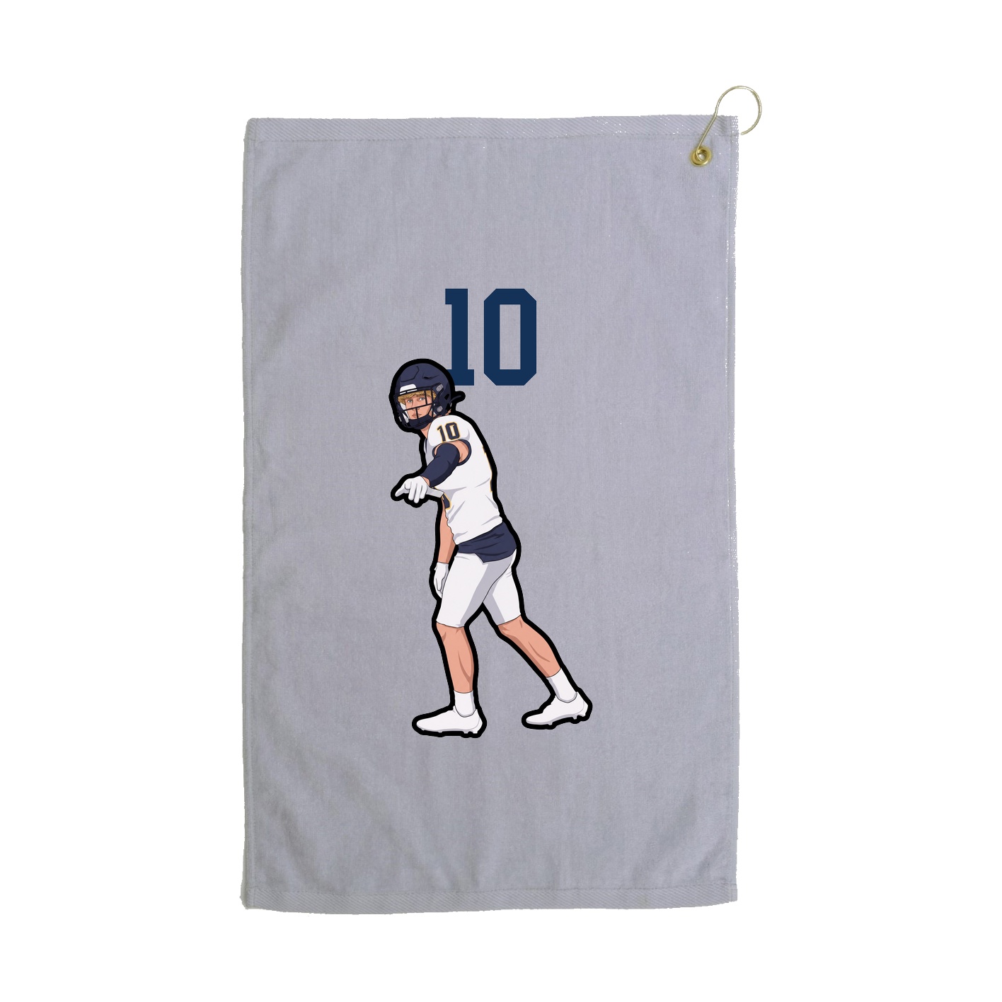 Golf Towel — Number Top in Grey