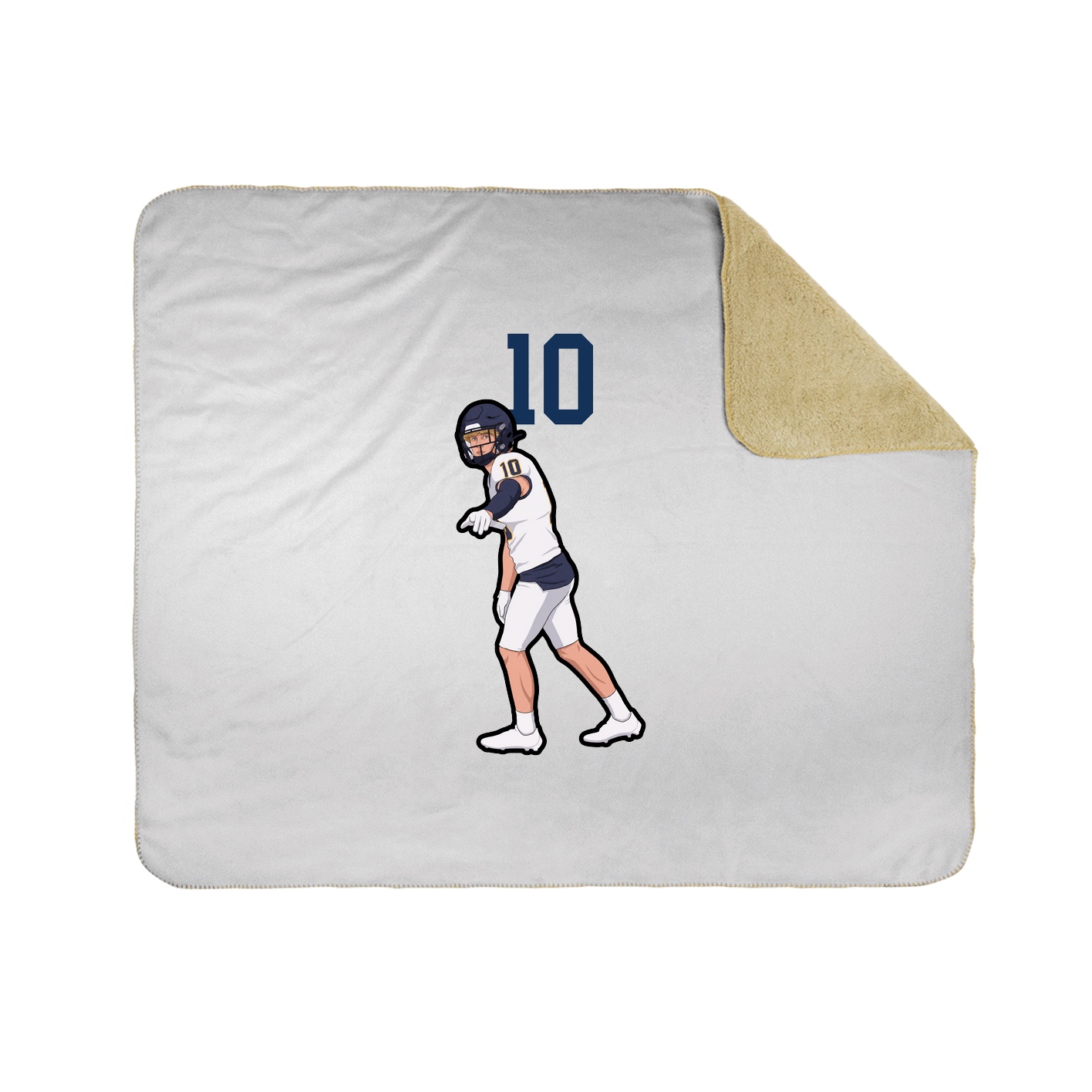 Throw Blanket — Number Top in White