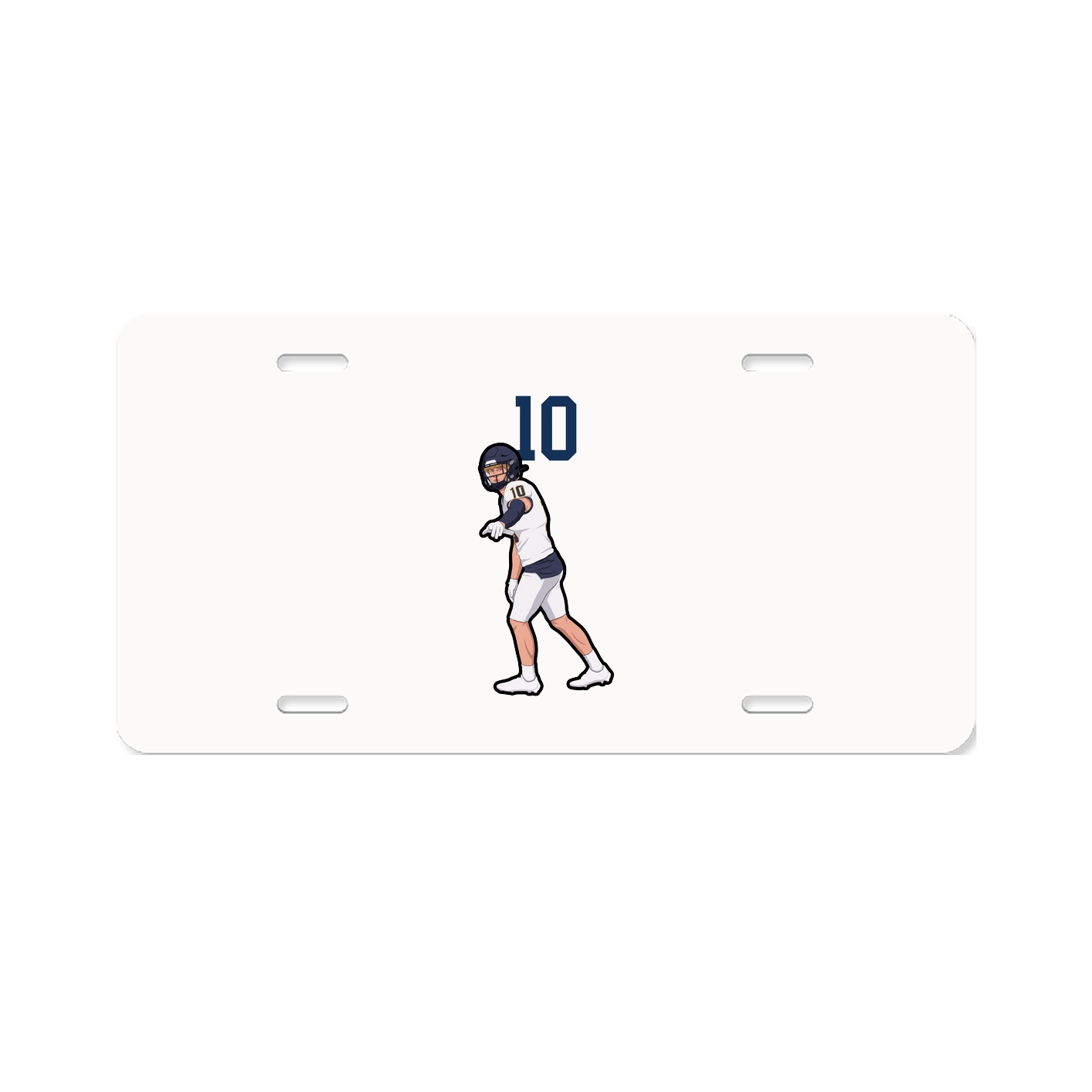 License Plate — Number Top in Classic