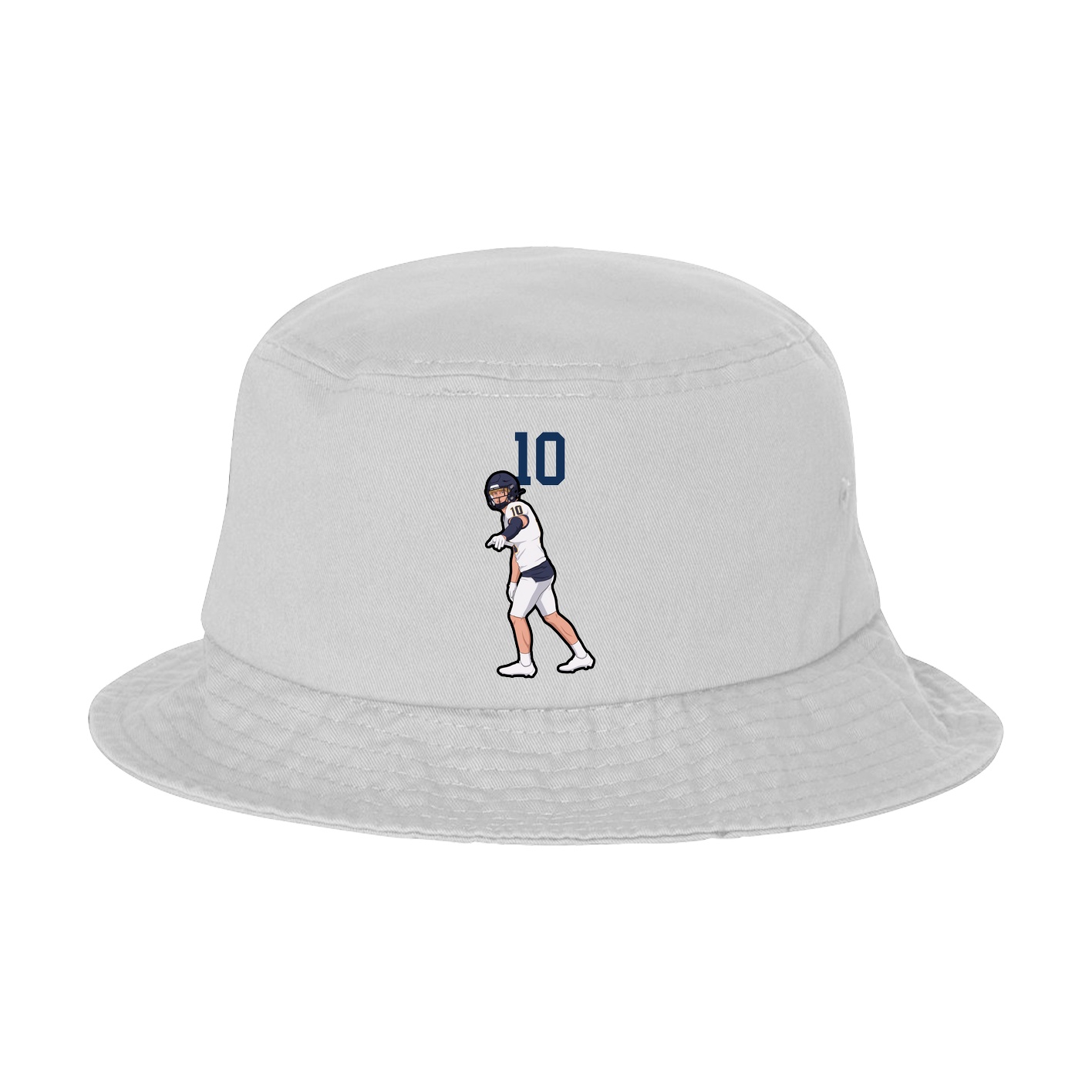 Bucket Cap — Number Top in White