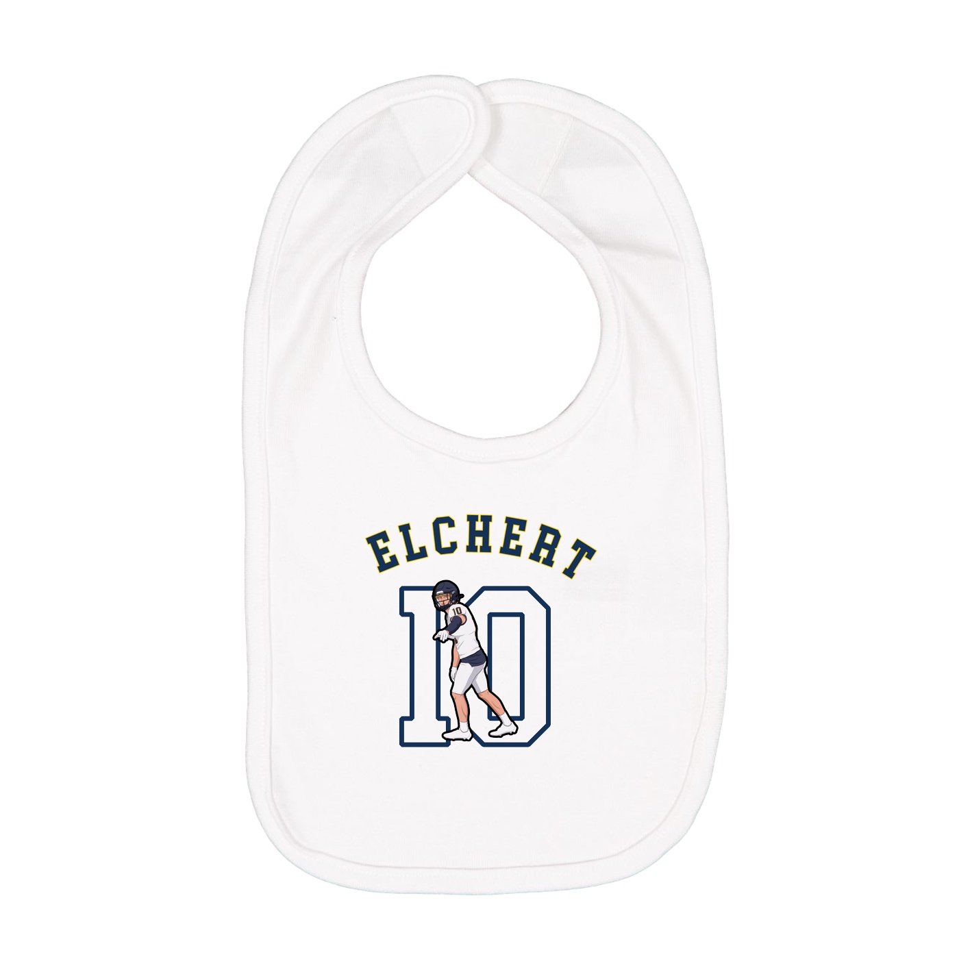Infant Bib — Shirsey Arch in White