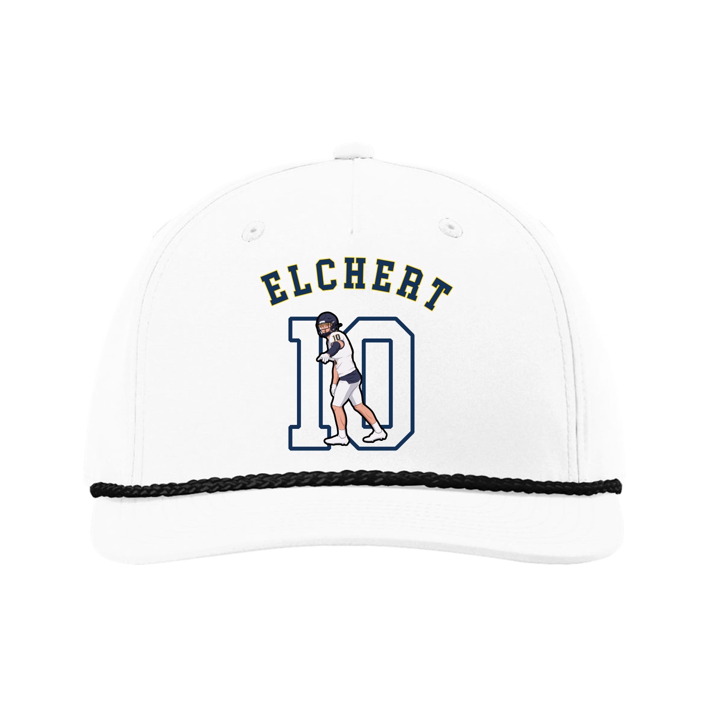 Five-Panel Classic Rope Cap — Shirsey Arch in White