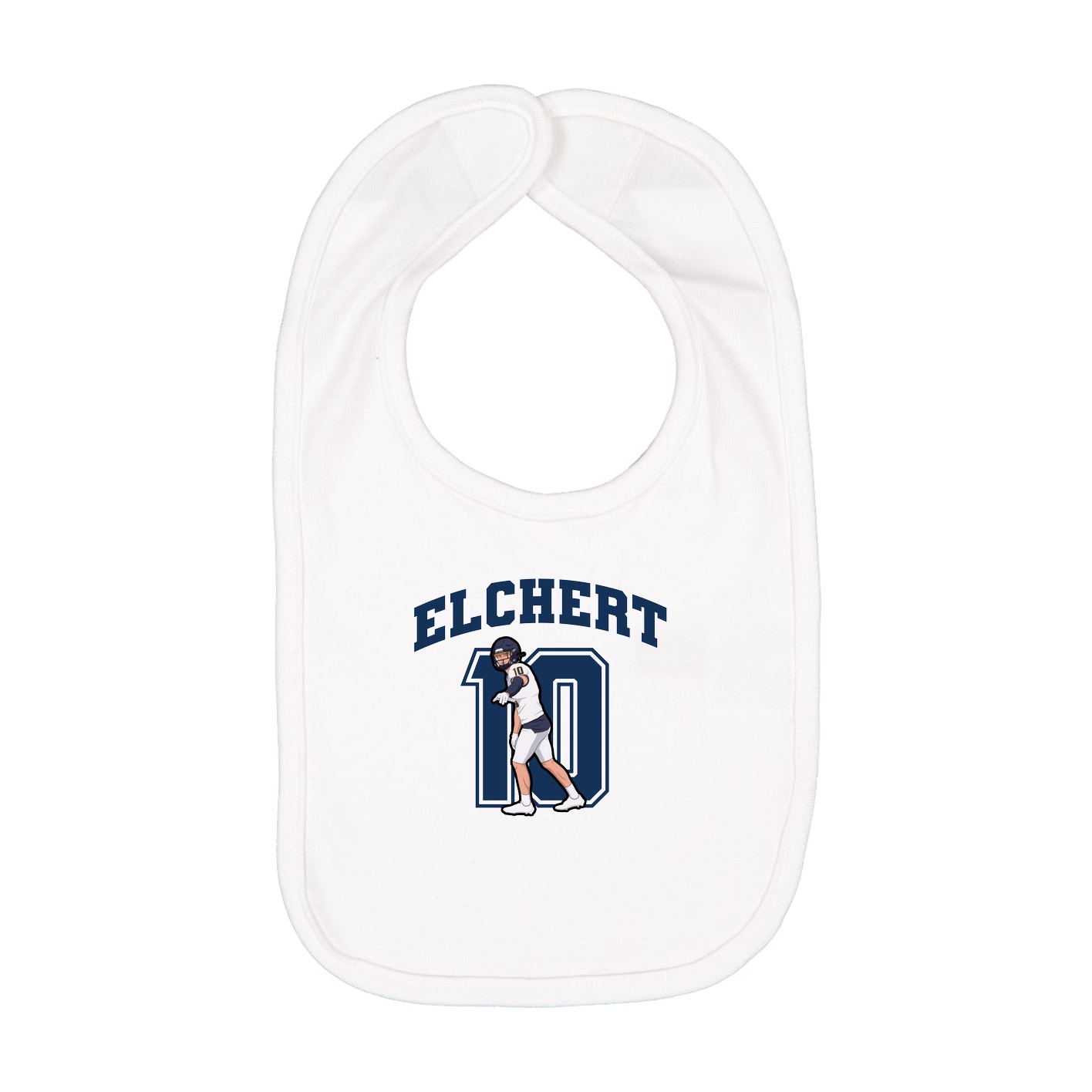 Infant Bib — Number in White