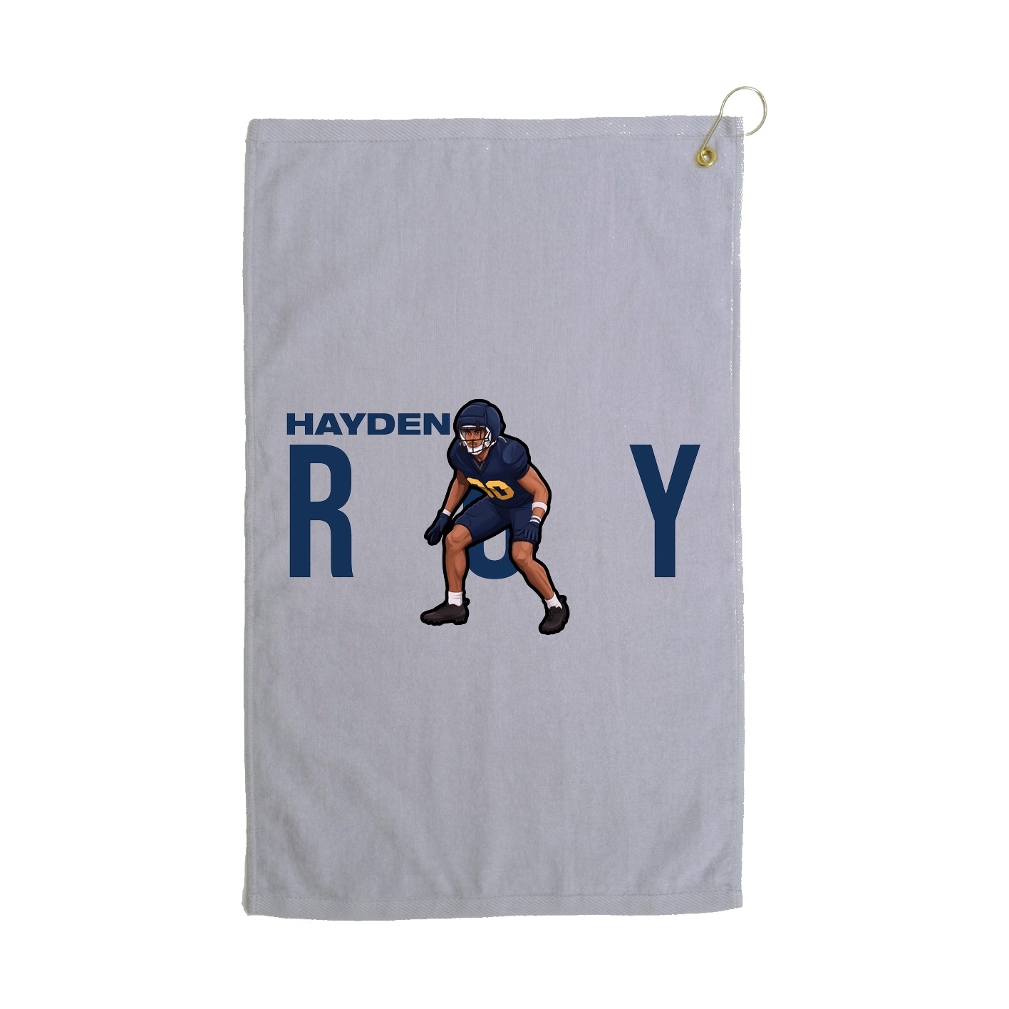 Golf Towel — Player Name in Grey